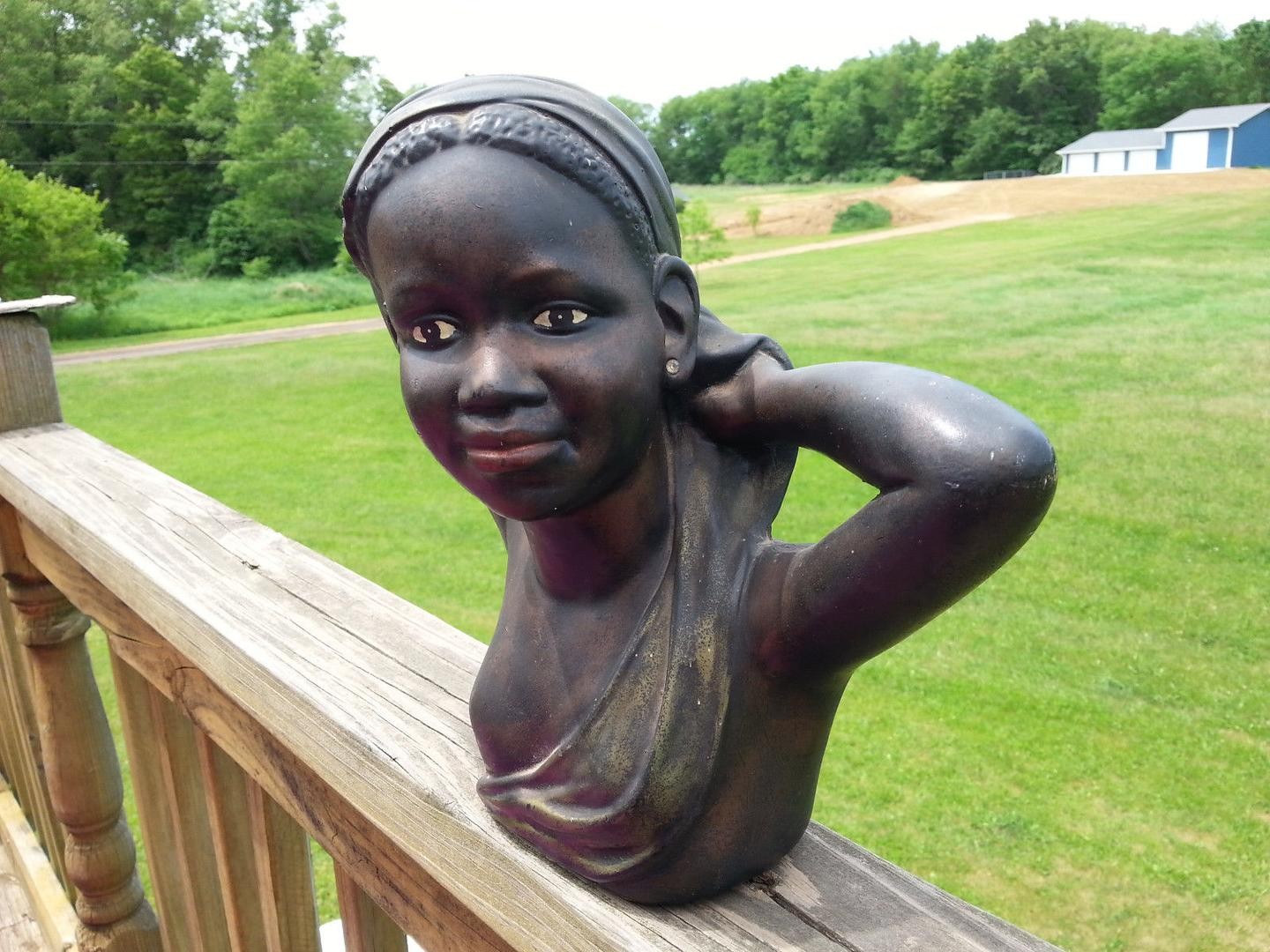 Black chalkware figurine