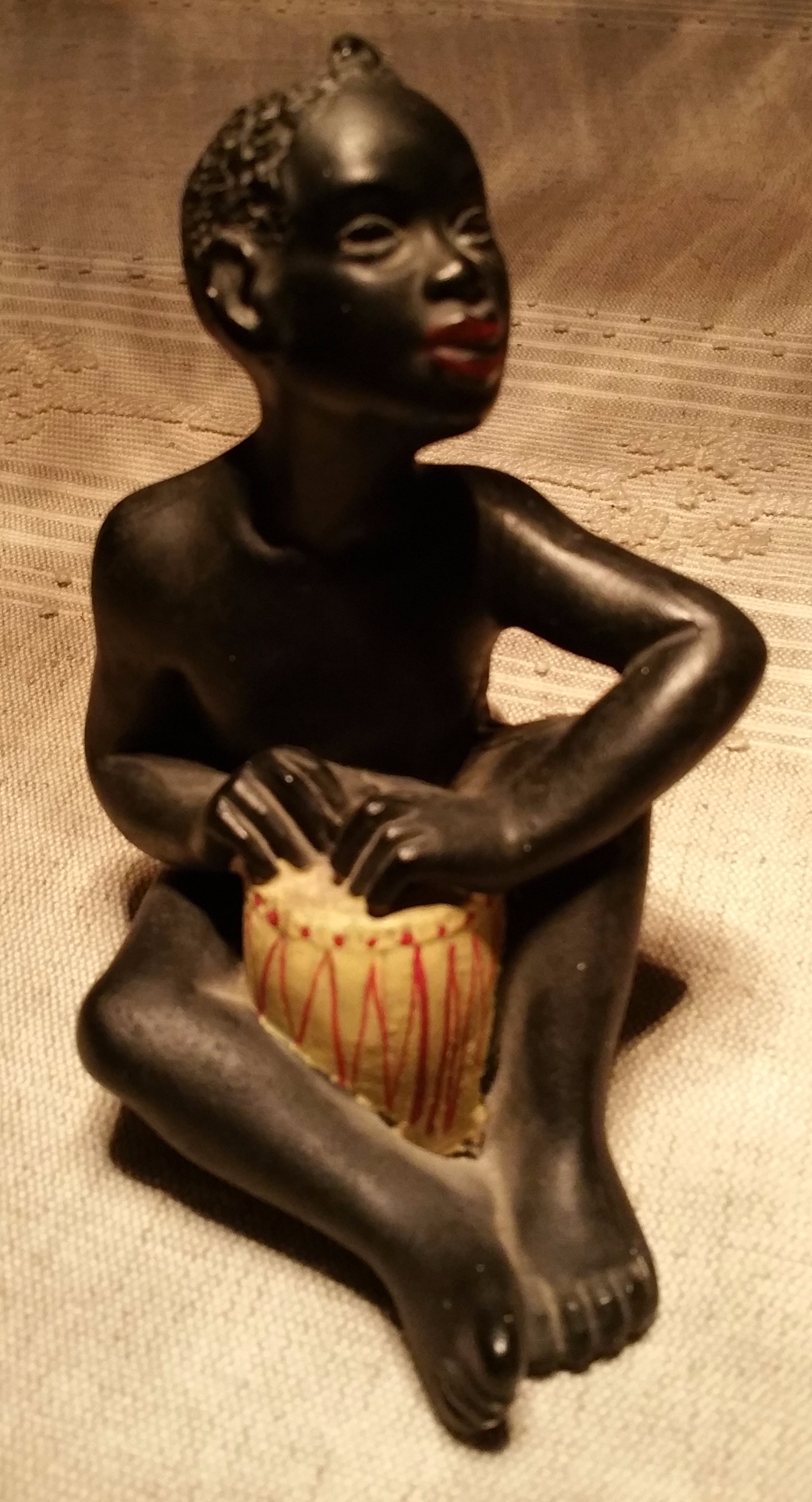 Black chalkware figurine