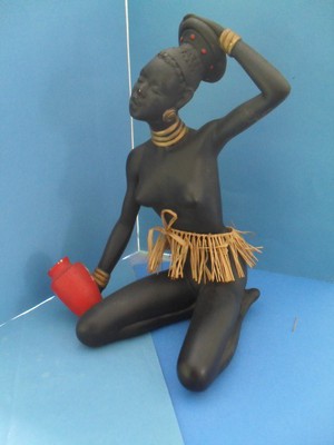 Black chalkware figurine