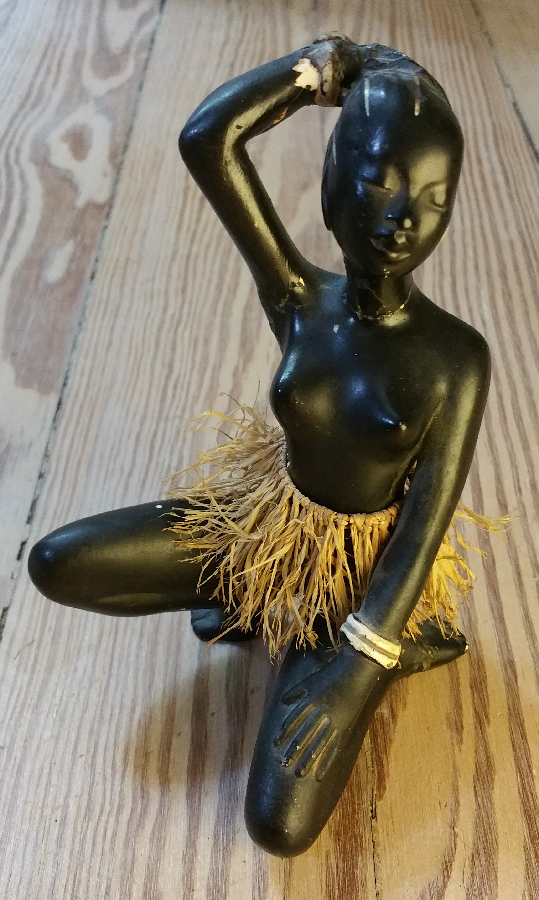 Black chalkware figurine