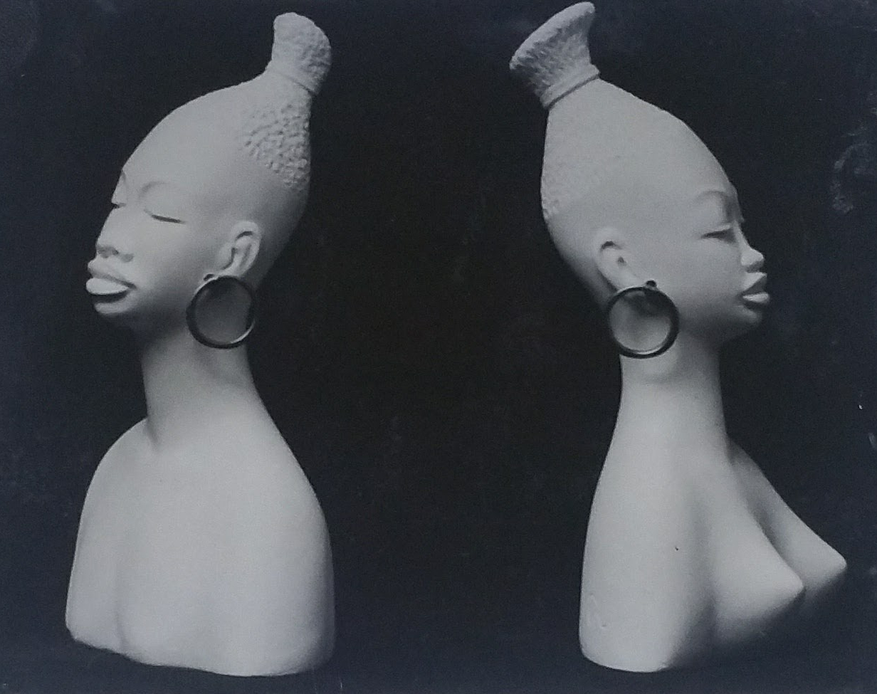 Raw chalkware figurines