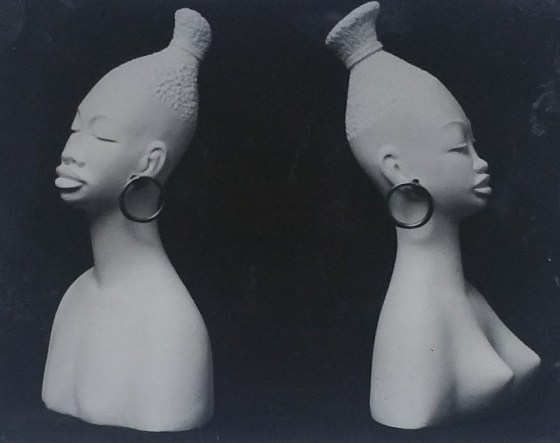 Raw chalkware figurines