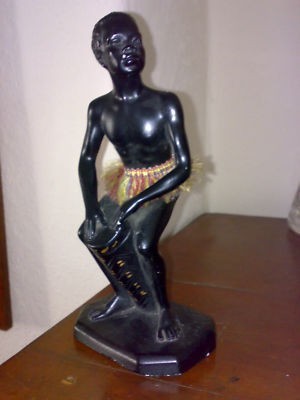 Black chalkware figurine