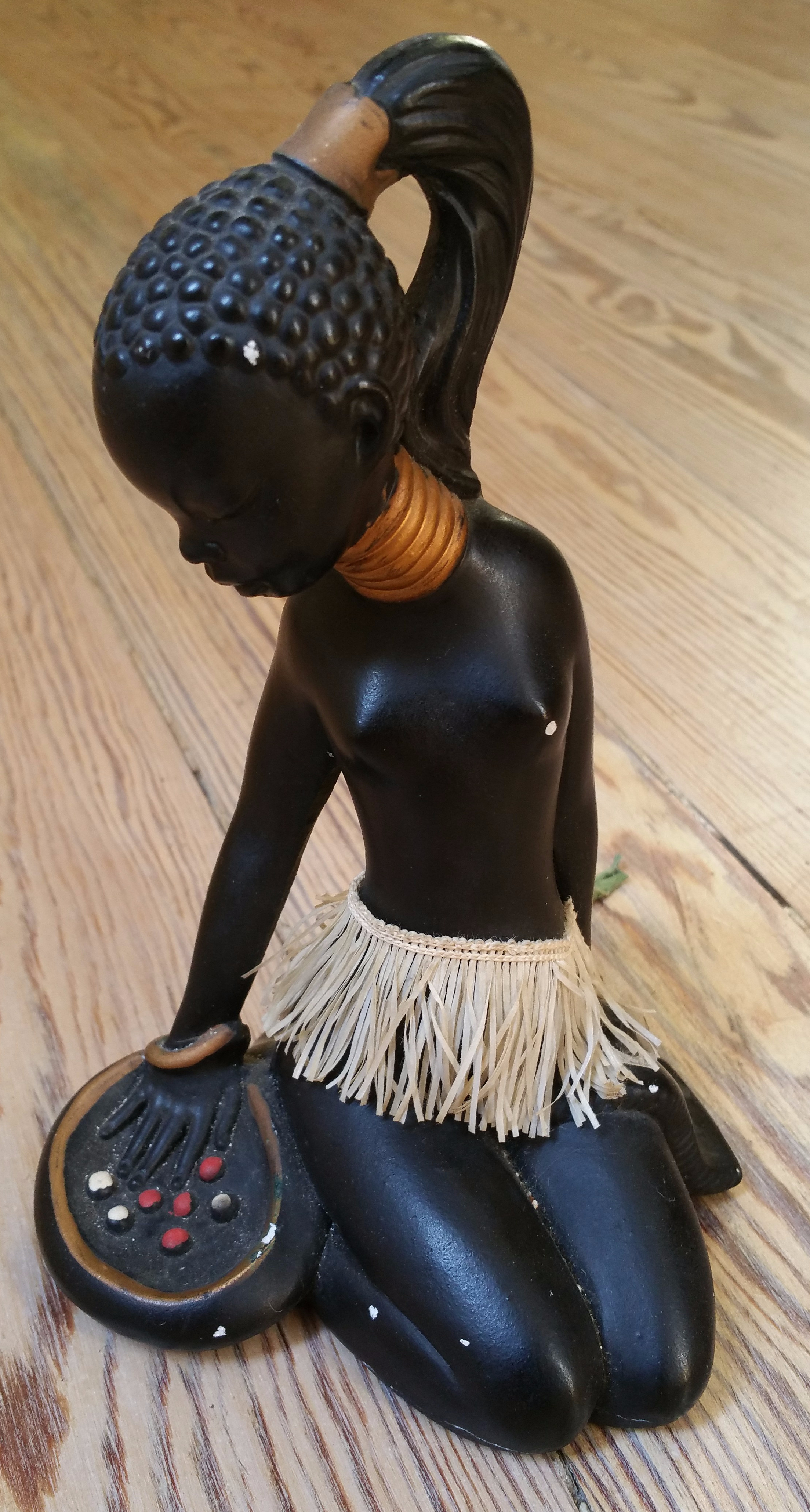 Black chalkware figurine
