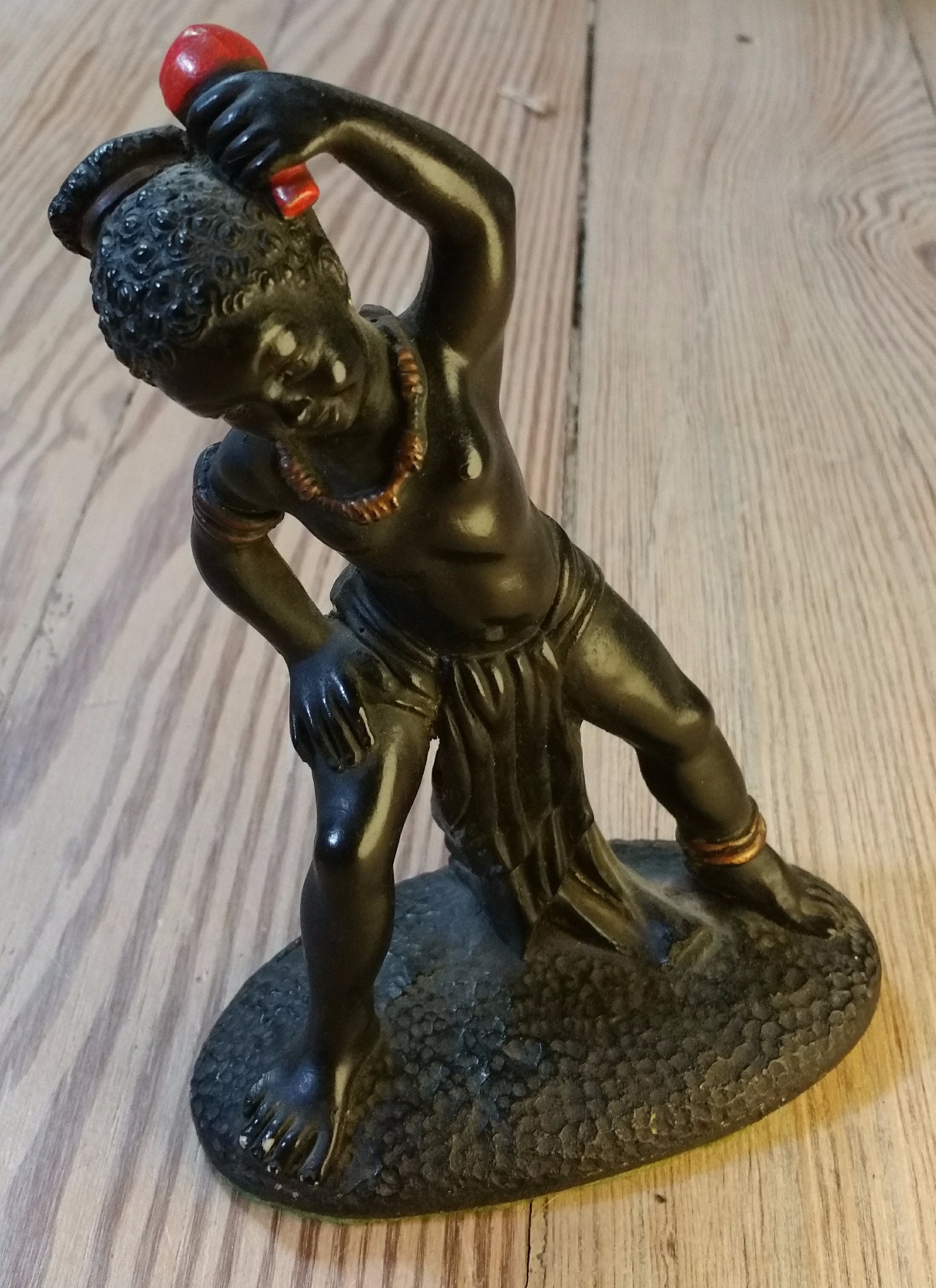 Black chalkware figurine