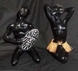 Black chalkware figurines