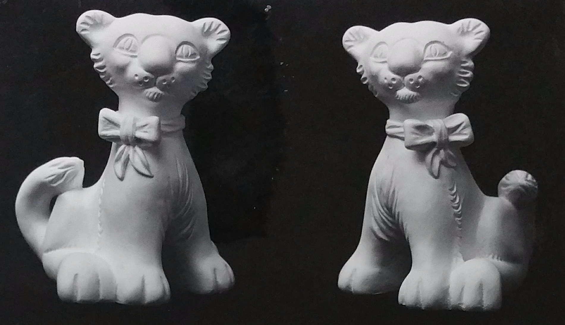 Raw chalkware figurines