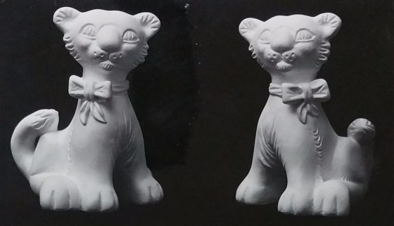 Raw chalkware figurines