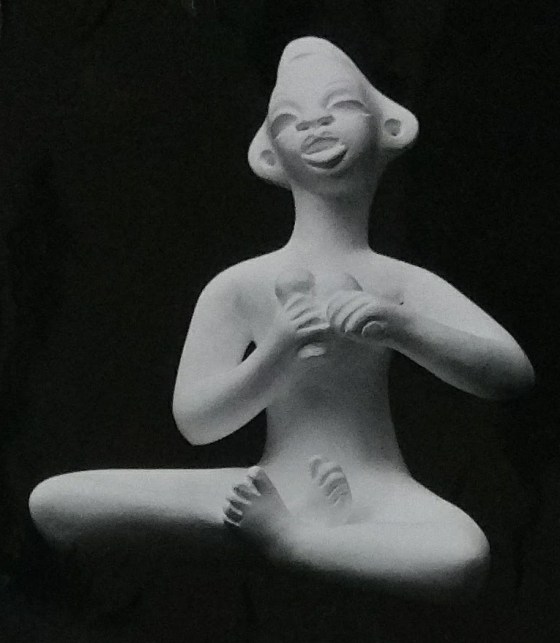 Raw chalkware figurine