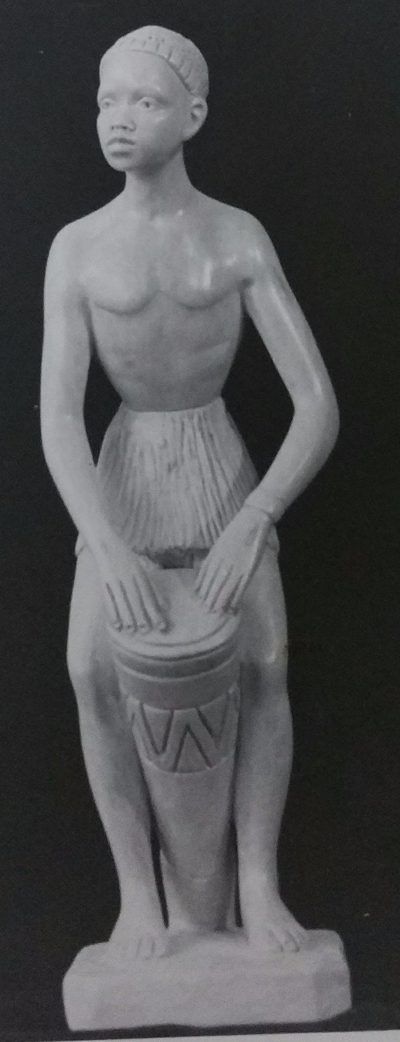 Raw chalkware figurine