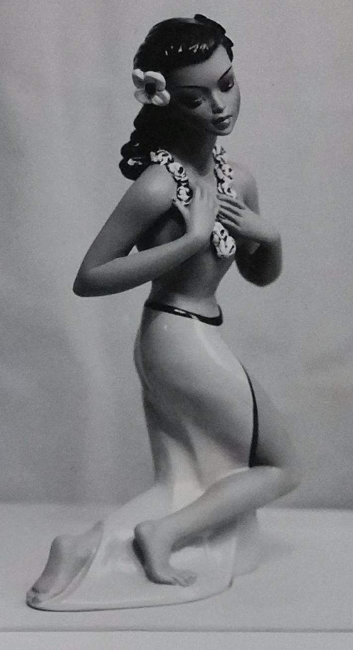 Lady chalkware figurine