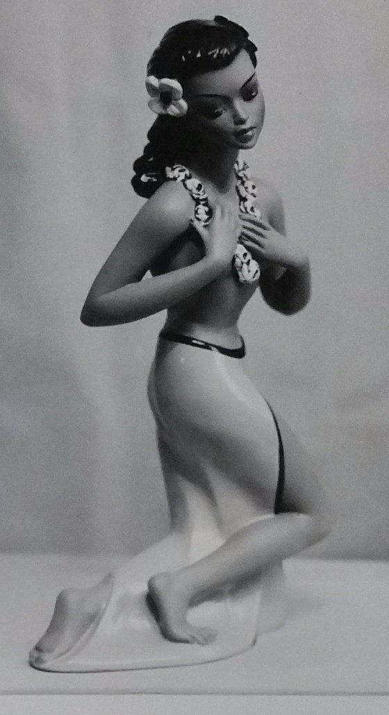 Lady chalkware figurine