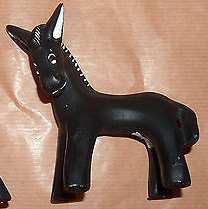 Black chalkware donkey figurine
