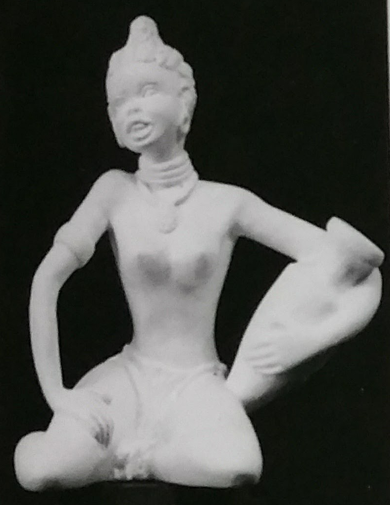 Raw chalkware statue