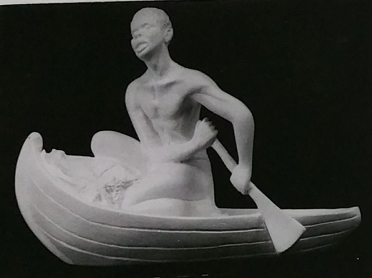 Raw chalkware statue