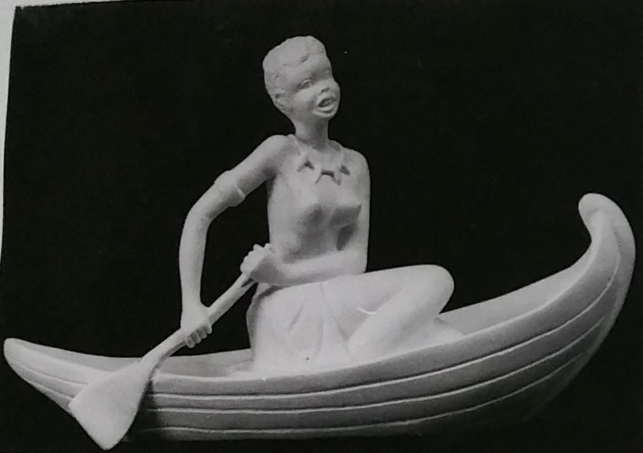 Raw chalkware statue