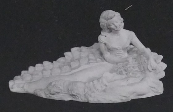 Black chalkware statue