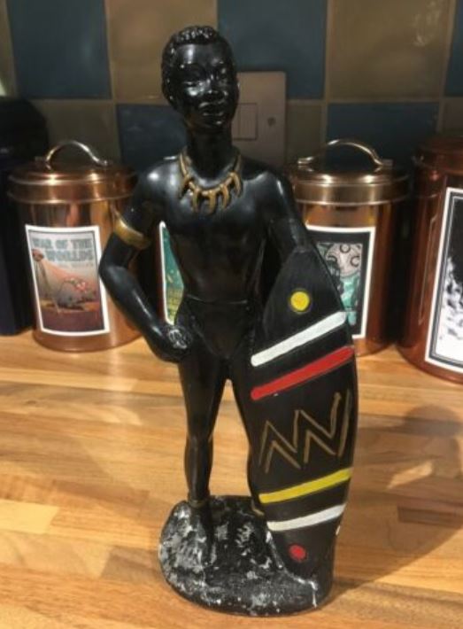 Full height warrior statue