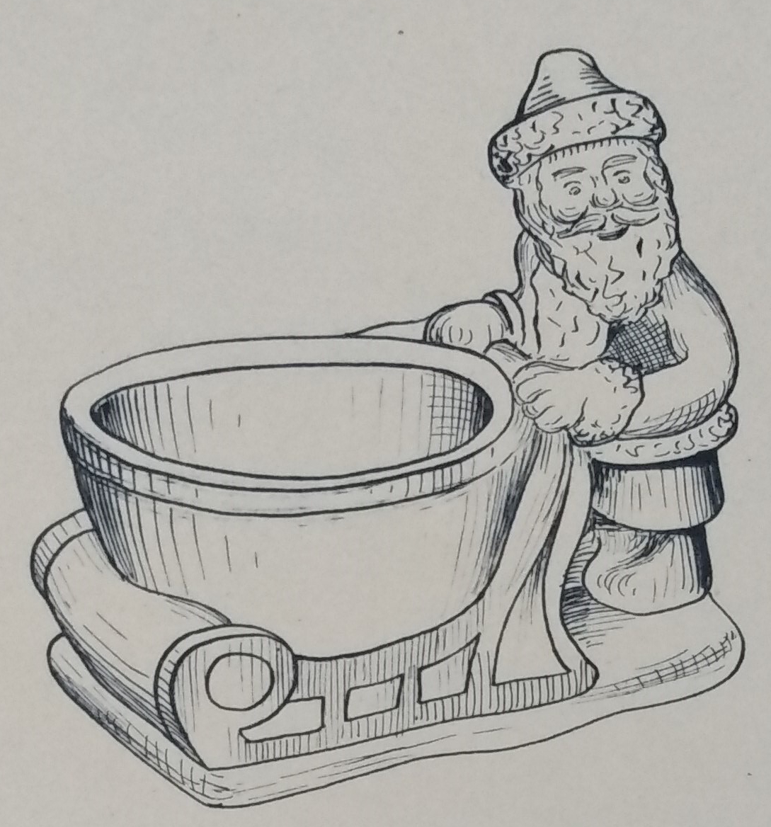 Sleigh ashtray