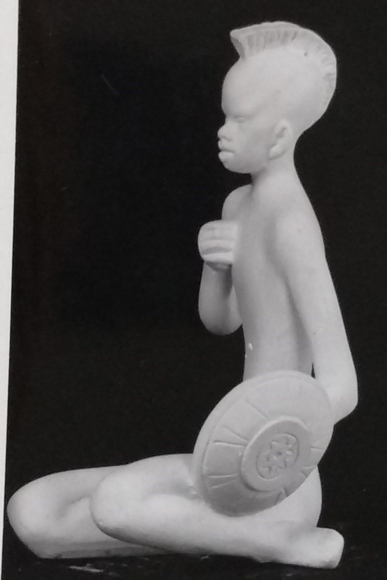 Raw chalkware statue