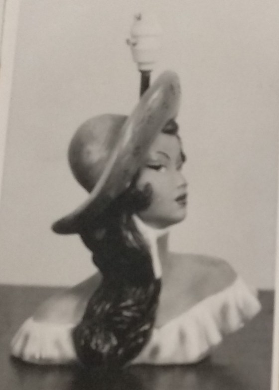 Top torso chalkware lamp