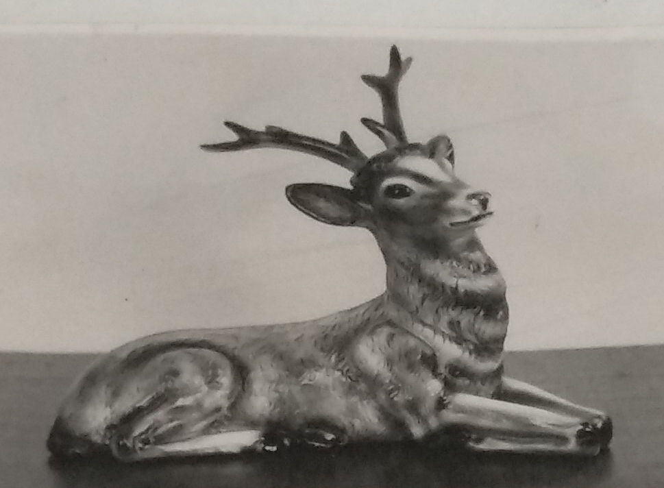 Reindeer chalkware figurine
