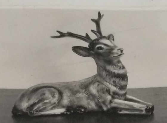 Reindeer chalkware figurine