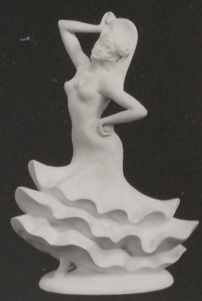 Female raw chalkware lady statue