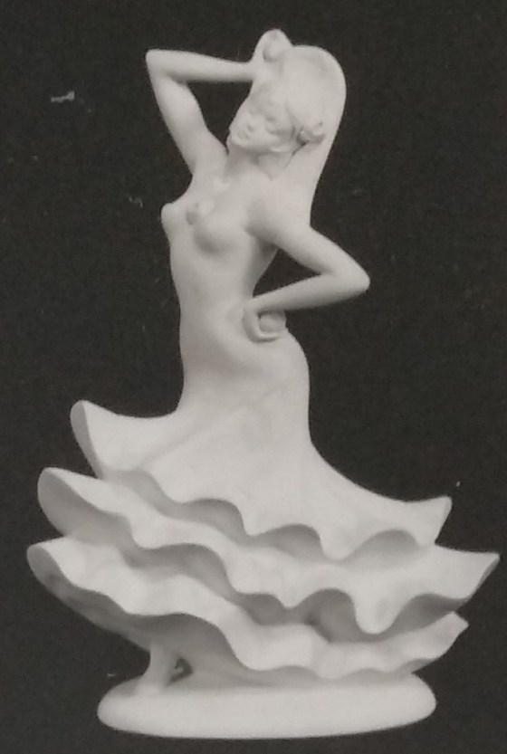 Female raw chalkware lady statue