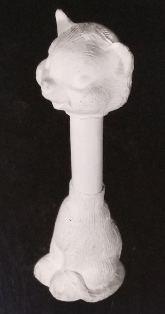 Tall necked cat figurine