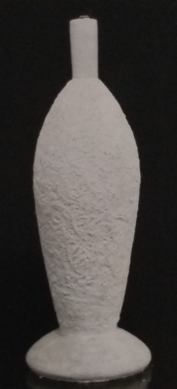 White standard lamp with random pattern on surface