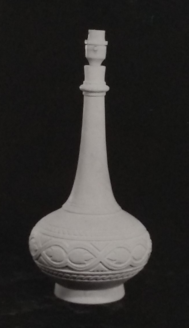 White standard lamp with bayonet fitting