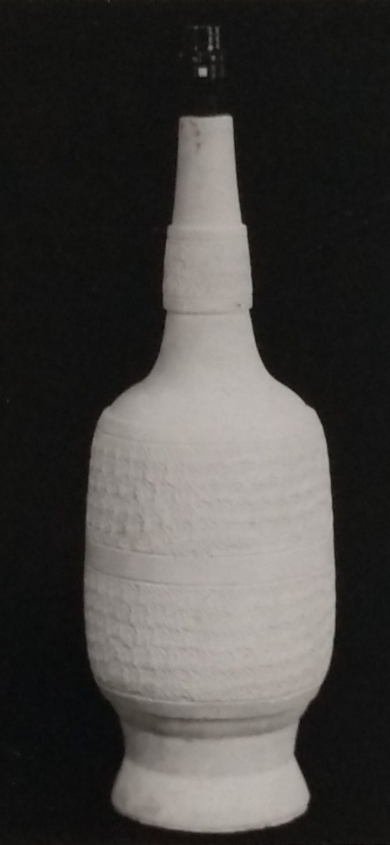 White standard lamp with dimpled pattern