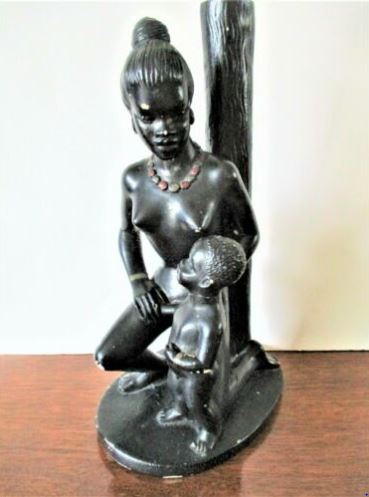 Lady and child Lamp by Unknown